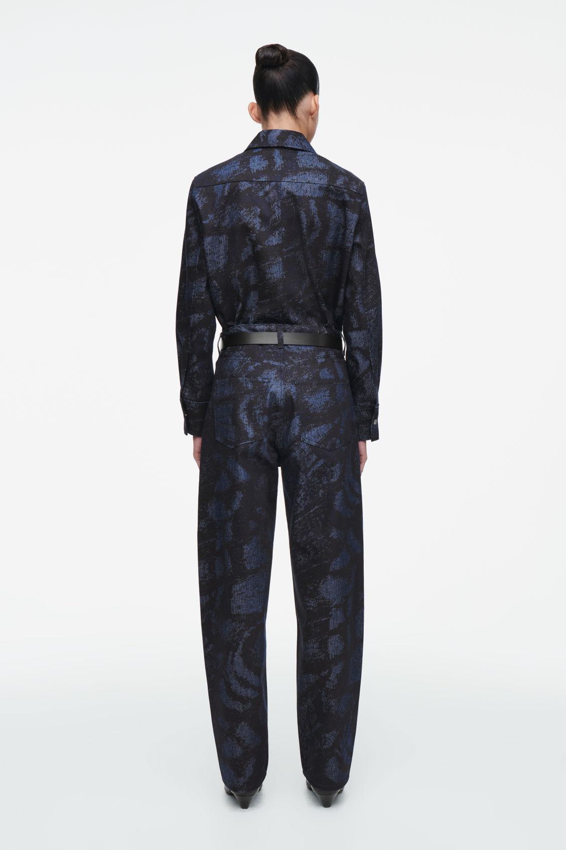 BAY JACQUARD BARREL-LEG JEANS Product Image