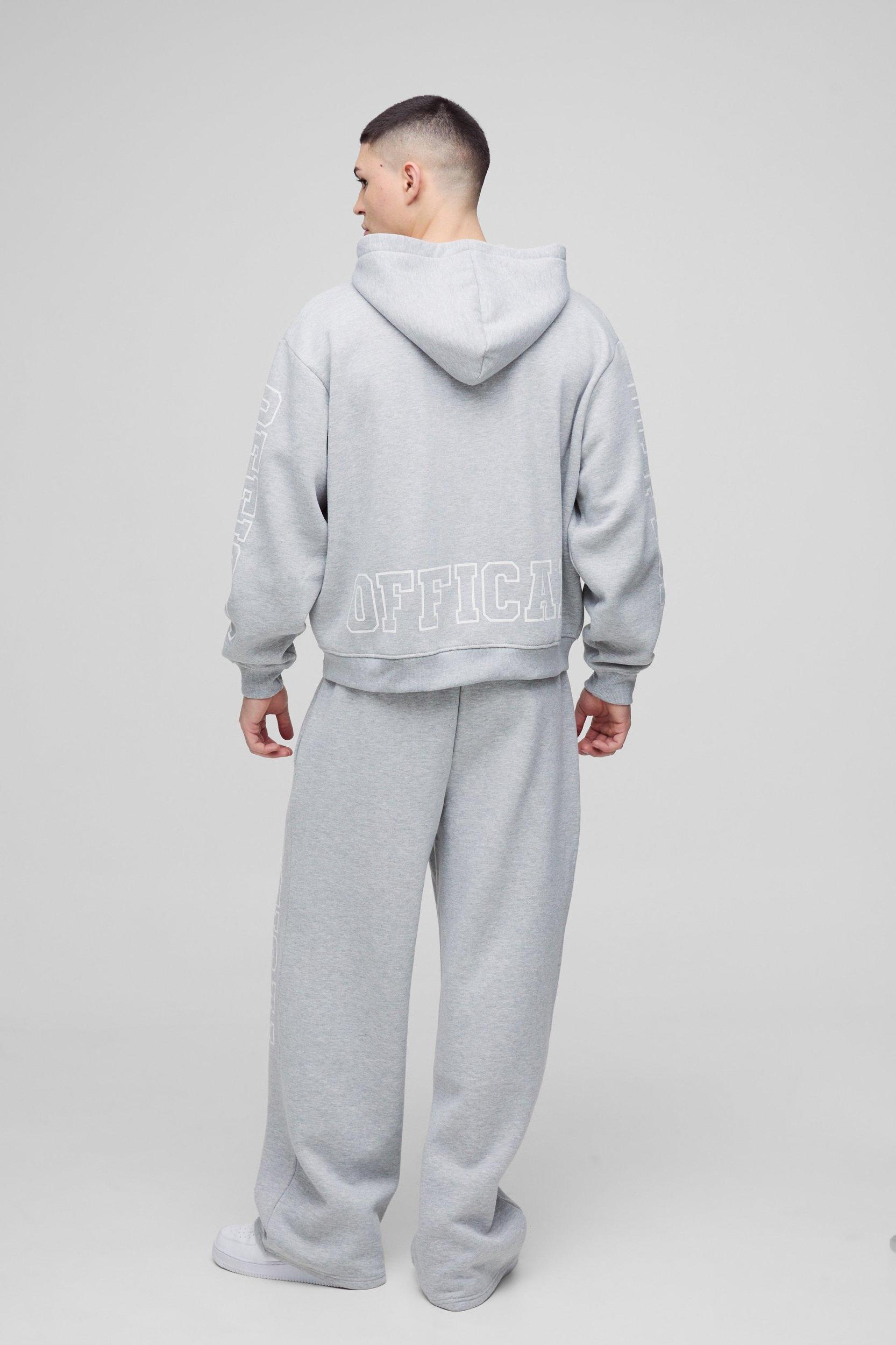 Oversized Boxy Official Zip Through Hooded Tracksuit | boohooMAN USA Product Image