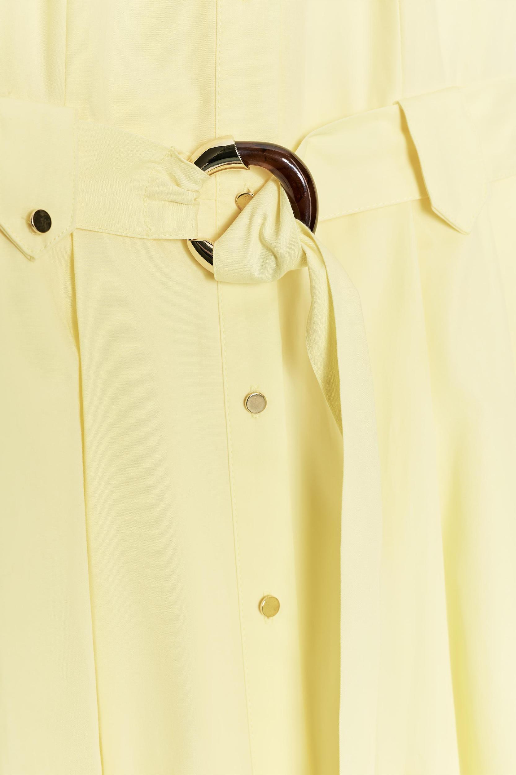 BELTED POPLIN MIDI DRESS Product Image