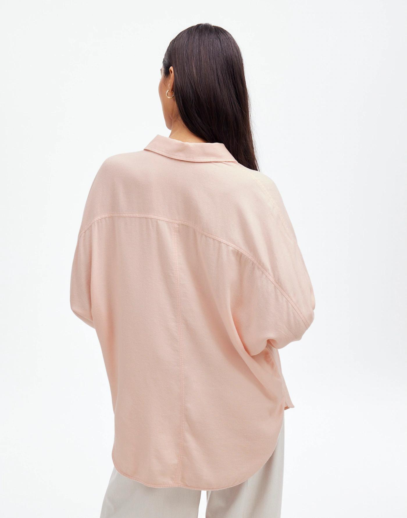 Heathered Flannel Dolman Button-Up Shirt Product Image