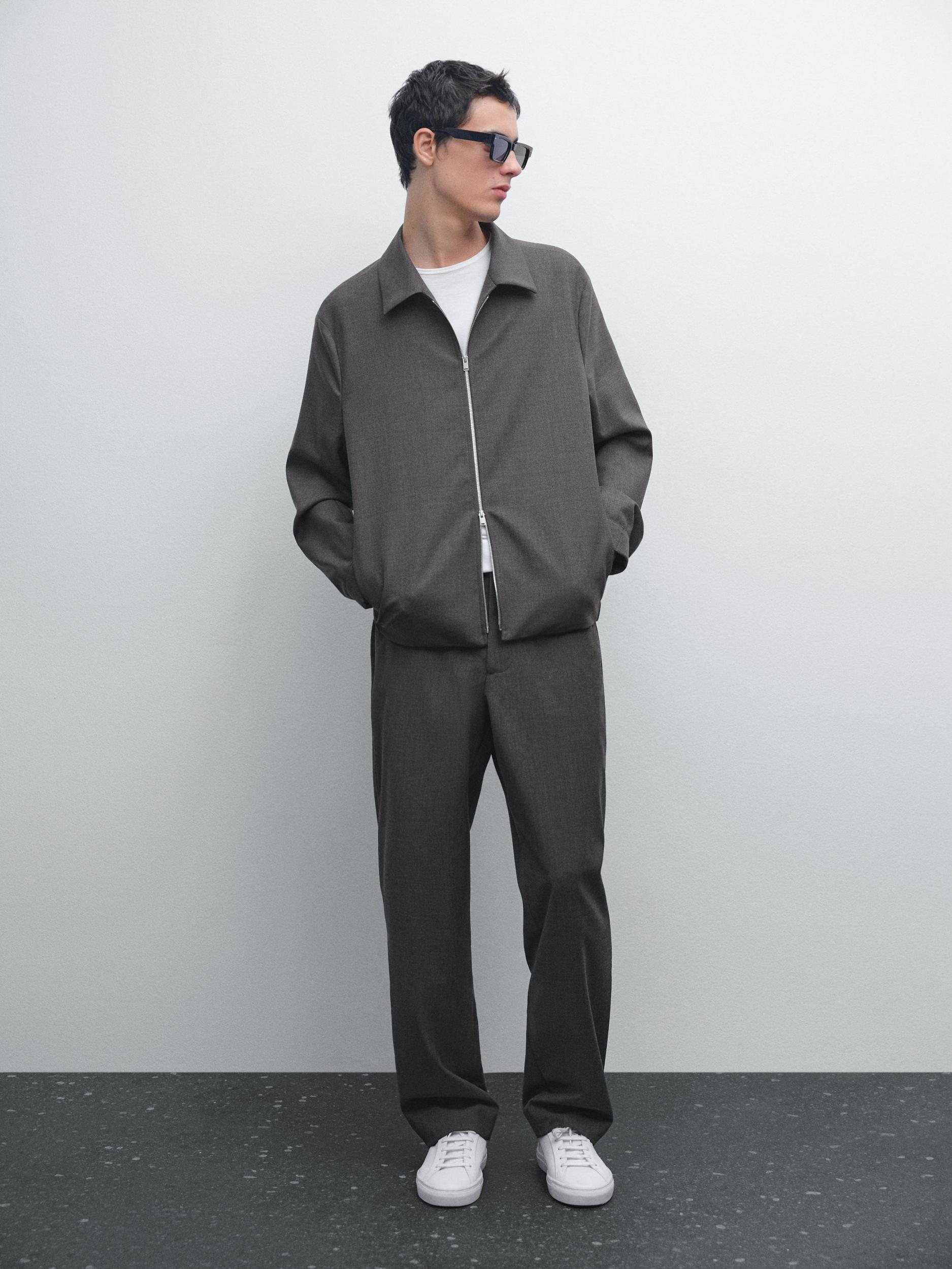 Total look wool blend jacket Product Image