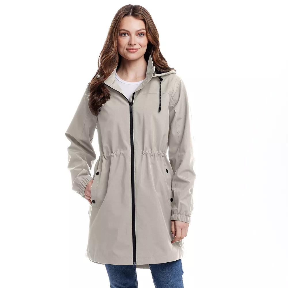 Women's Weathercast Hooded Anorak Jacket, Size: XL, Beige Product Image