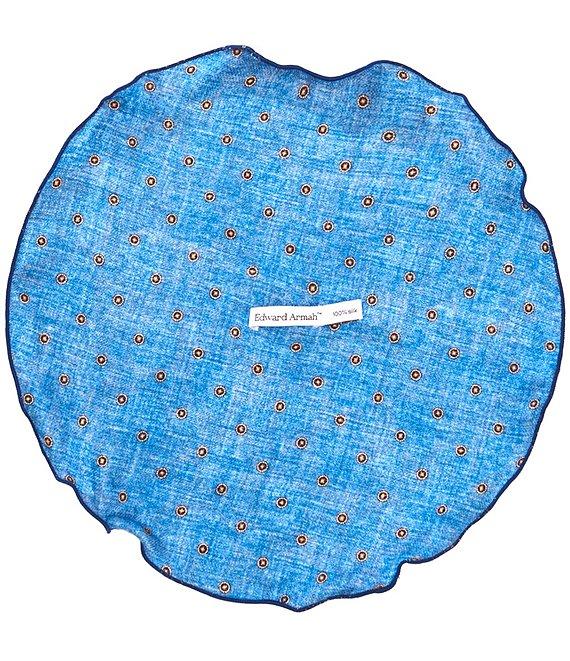 Edward Armah Flower Halo Dot Silk Pocket Square Product Image