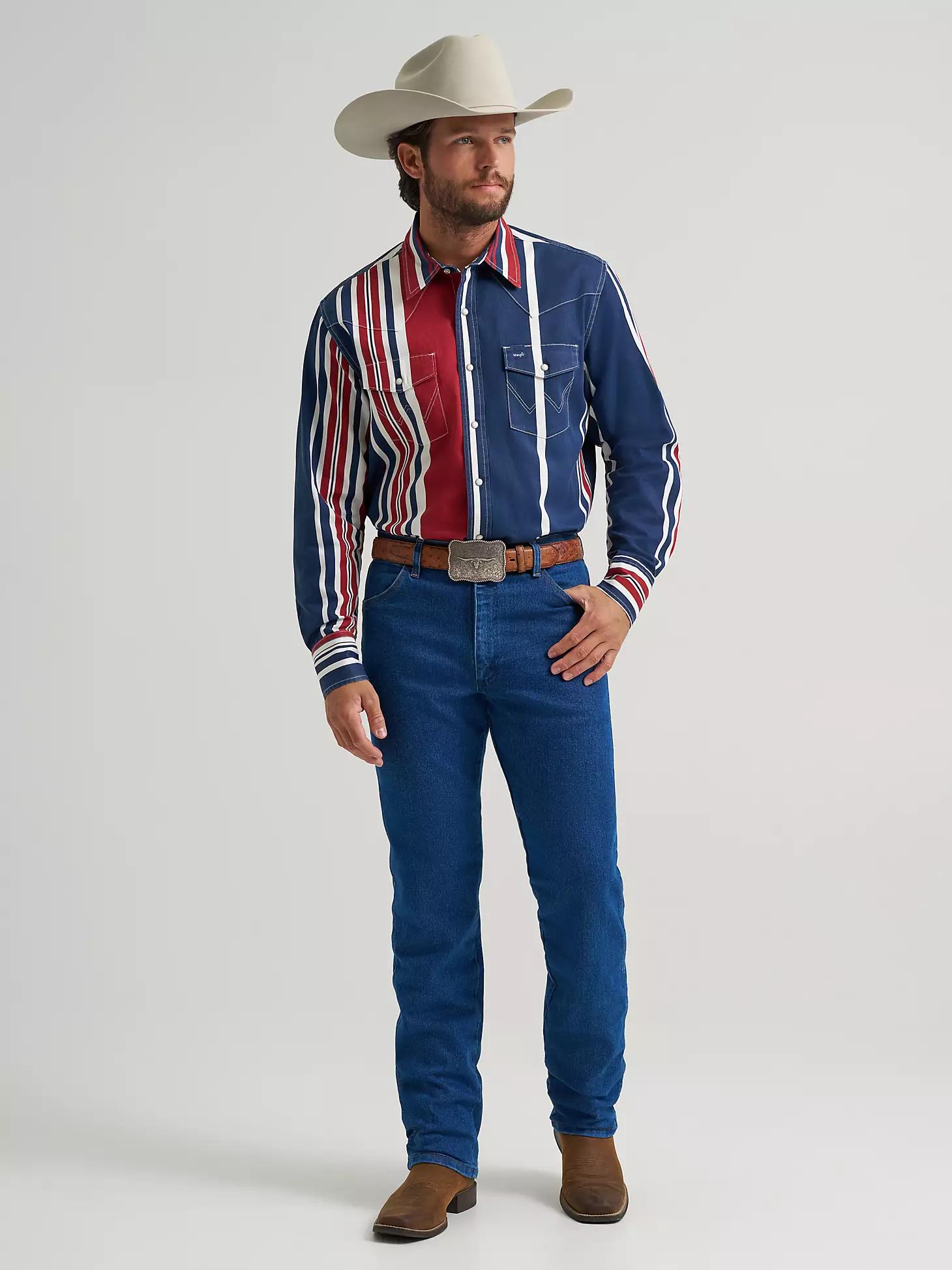 Vintage-Inspired Brushpopper Western Snap Workshirt | Men's SHIRTS | Wrangler® Product Image