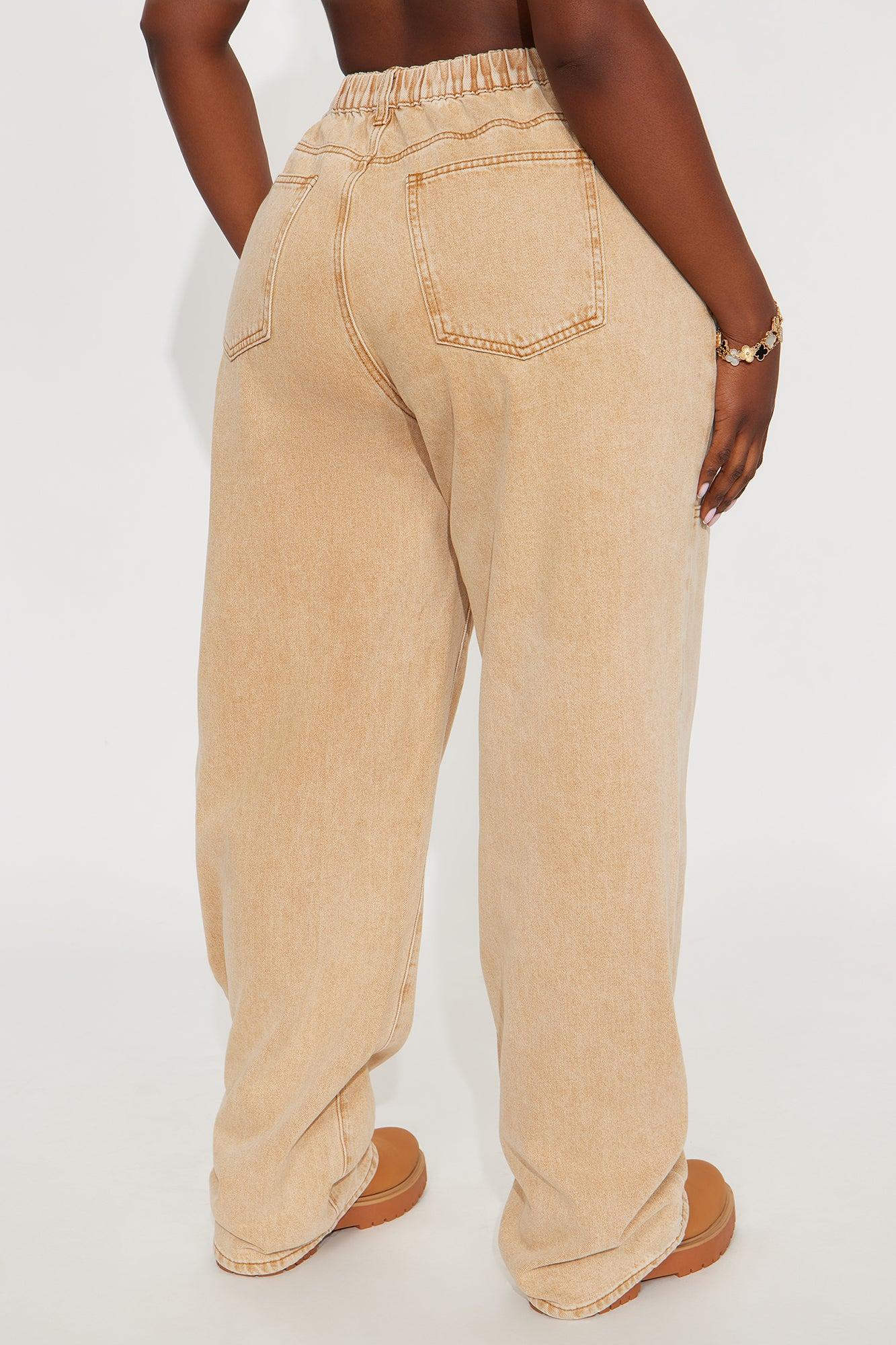 Remi Wide Leg Jogger - Khaki Female Product Image