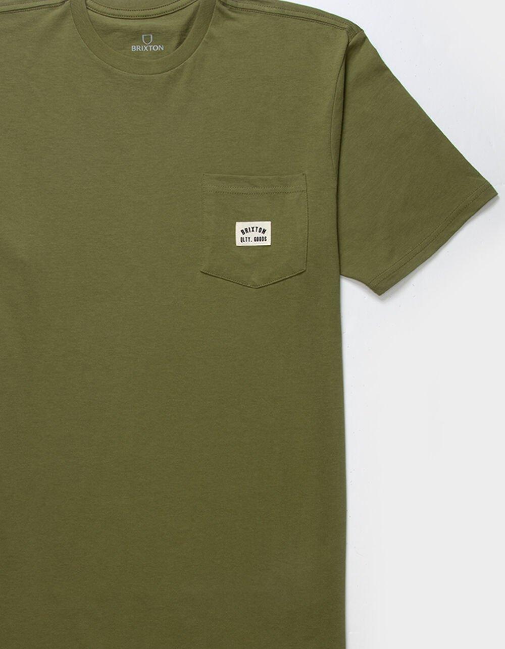 BRIXTON Woodburn Mens Pocket Tee - OLIVE Product Image