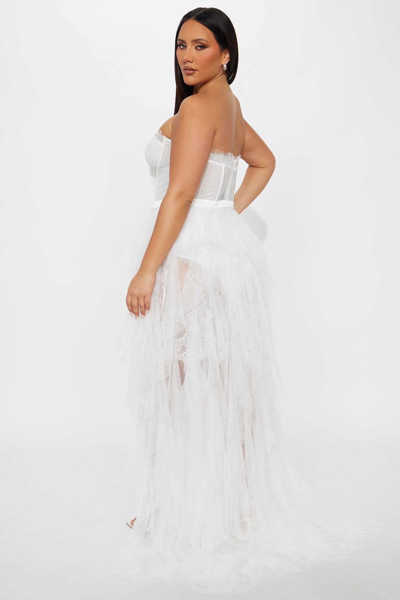Anastasia Tulle Maxi Dress - White Female Product Image