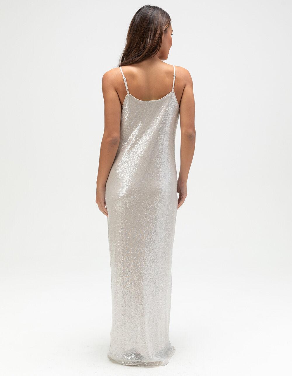 JJXX Mia Womens Sequin Maxi Dress - SILVER Product Image