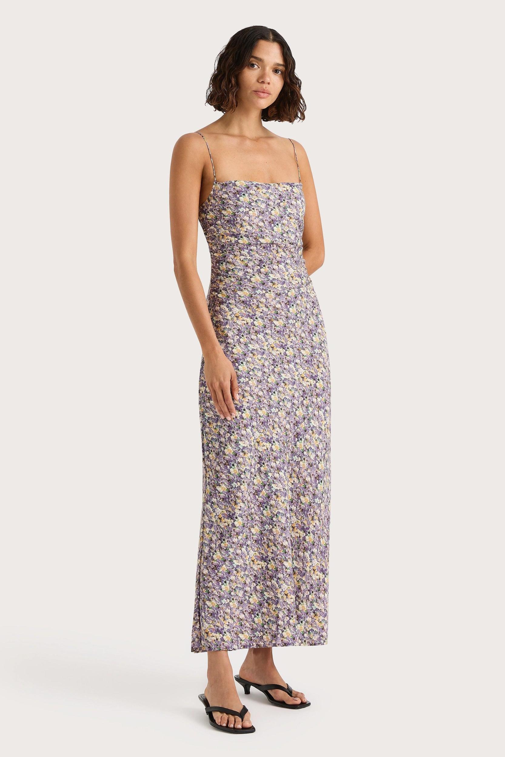 Clara Maxi Dress Valerie Floral Purple Product Image