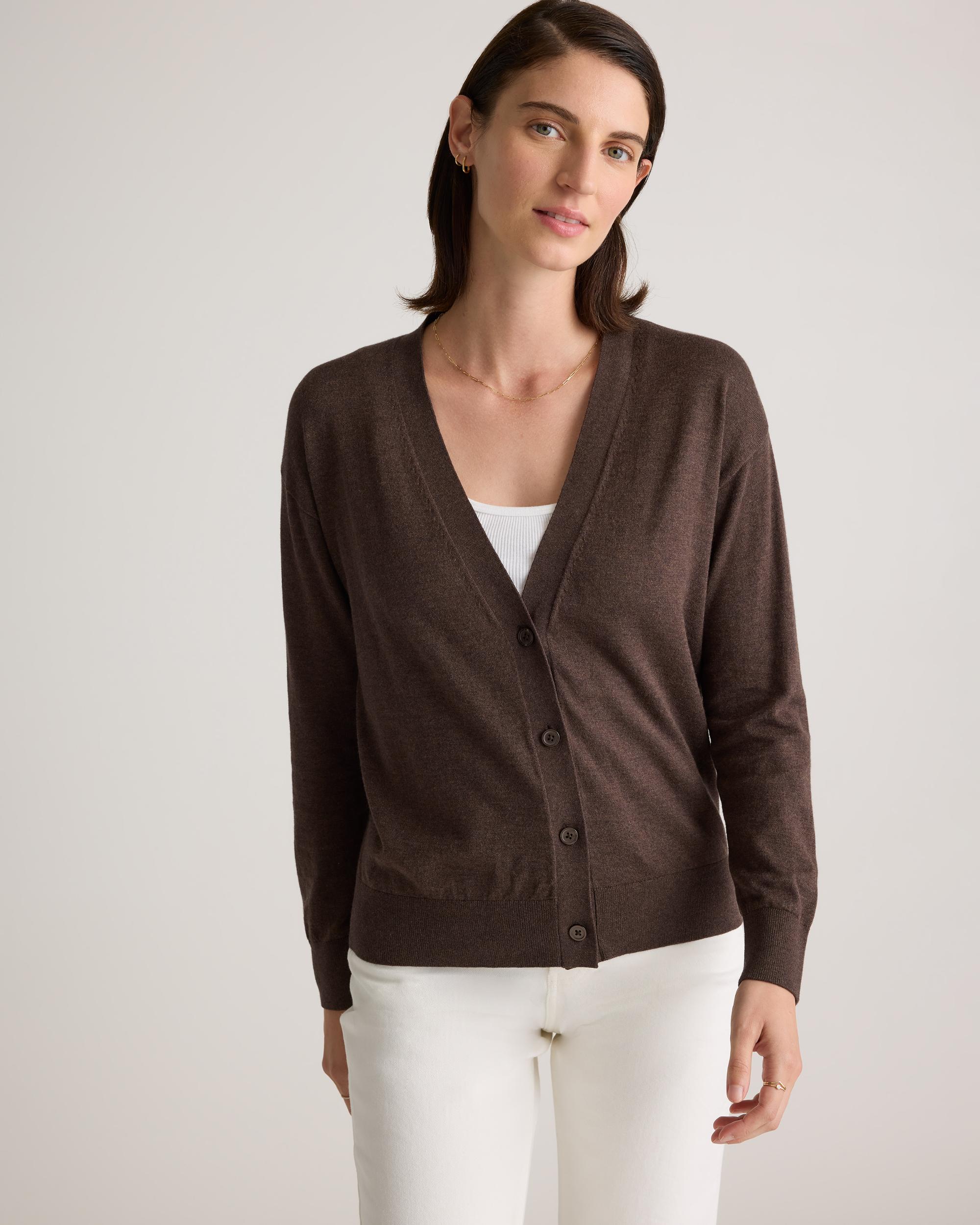 Quince | Women's Lightweight Cotton Cashmere Cardigan Sweater Organic Cotton Product Image
