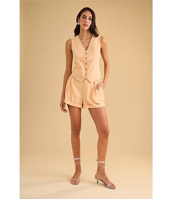 1. STATE V-Neck Button Front Vest Product Image