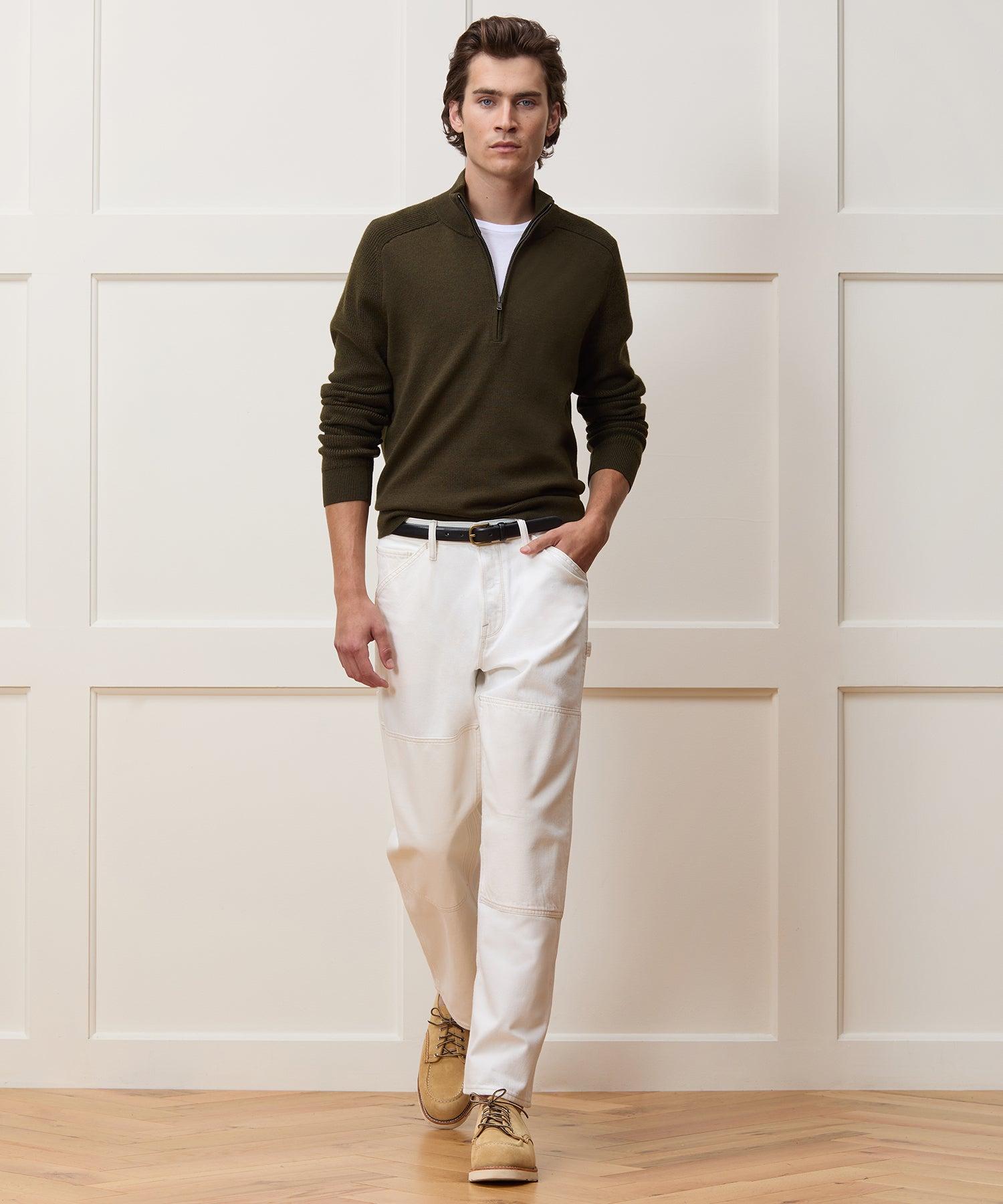 Relaxed Selvedge Carpenter Jean in White Product Image