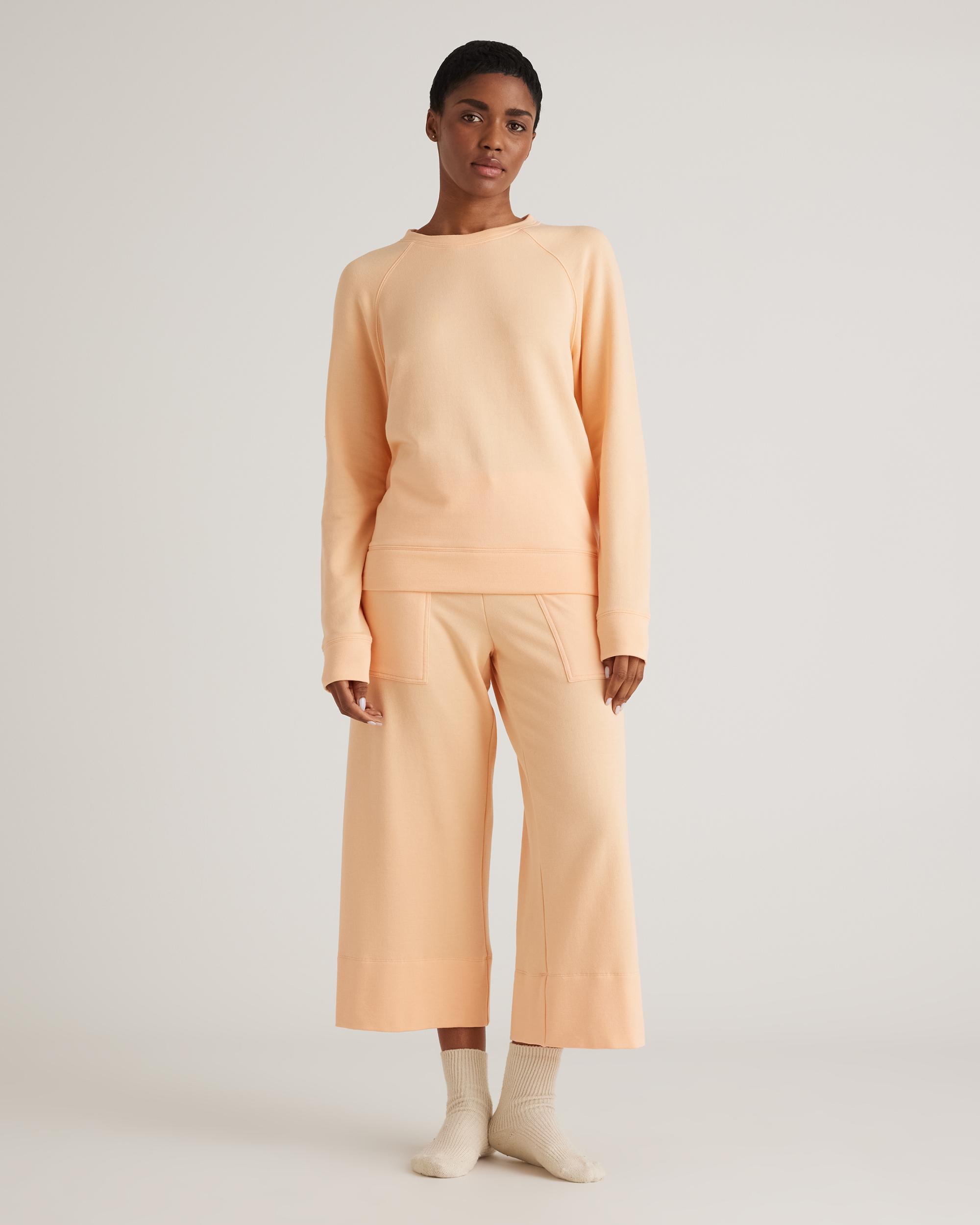 Quince | Women's SuperSoft Fleece Cropped Wide Leg Pants Lenzing Modal Product Image