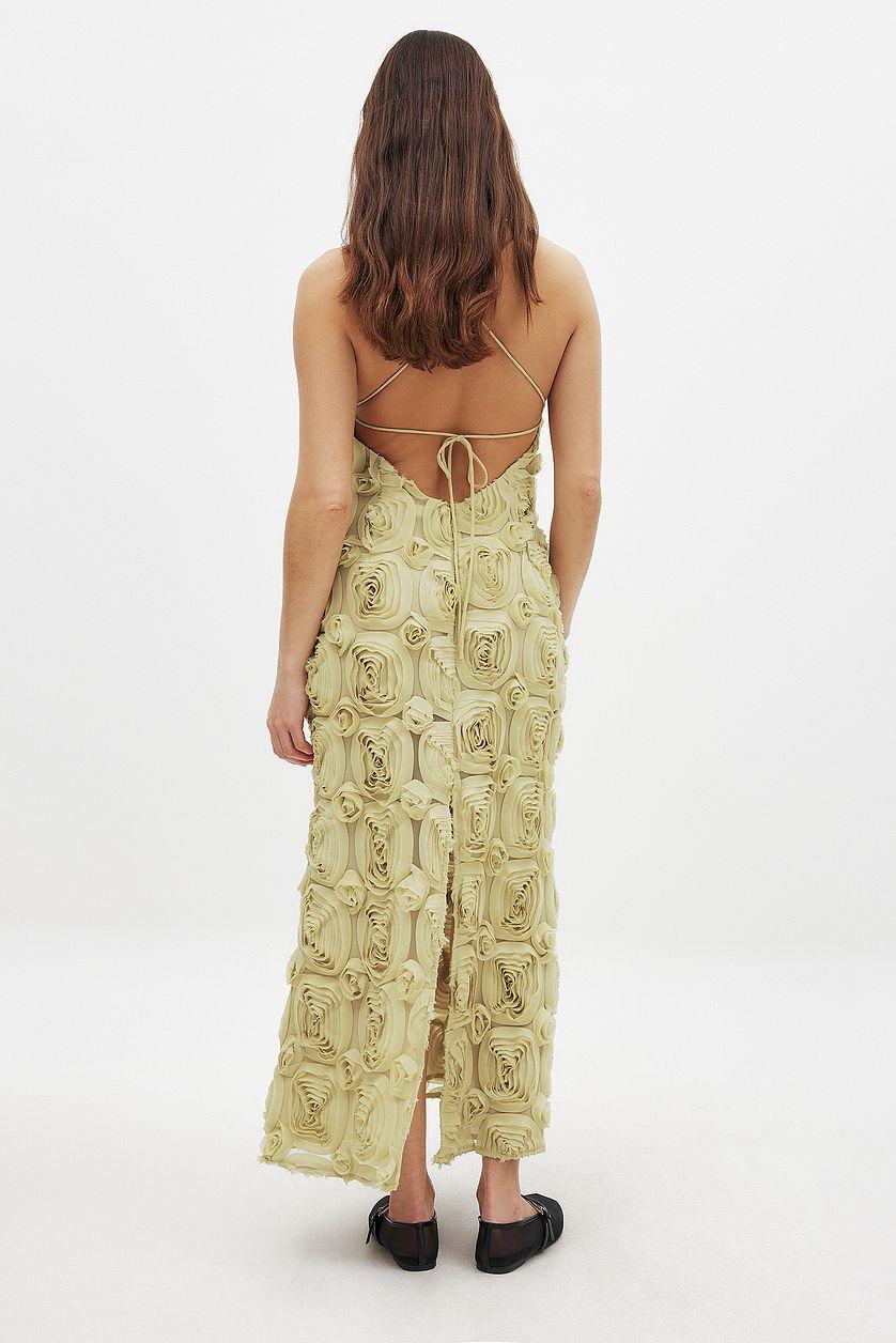 Rose Texture Slip Midi Dress Product Image