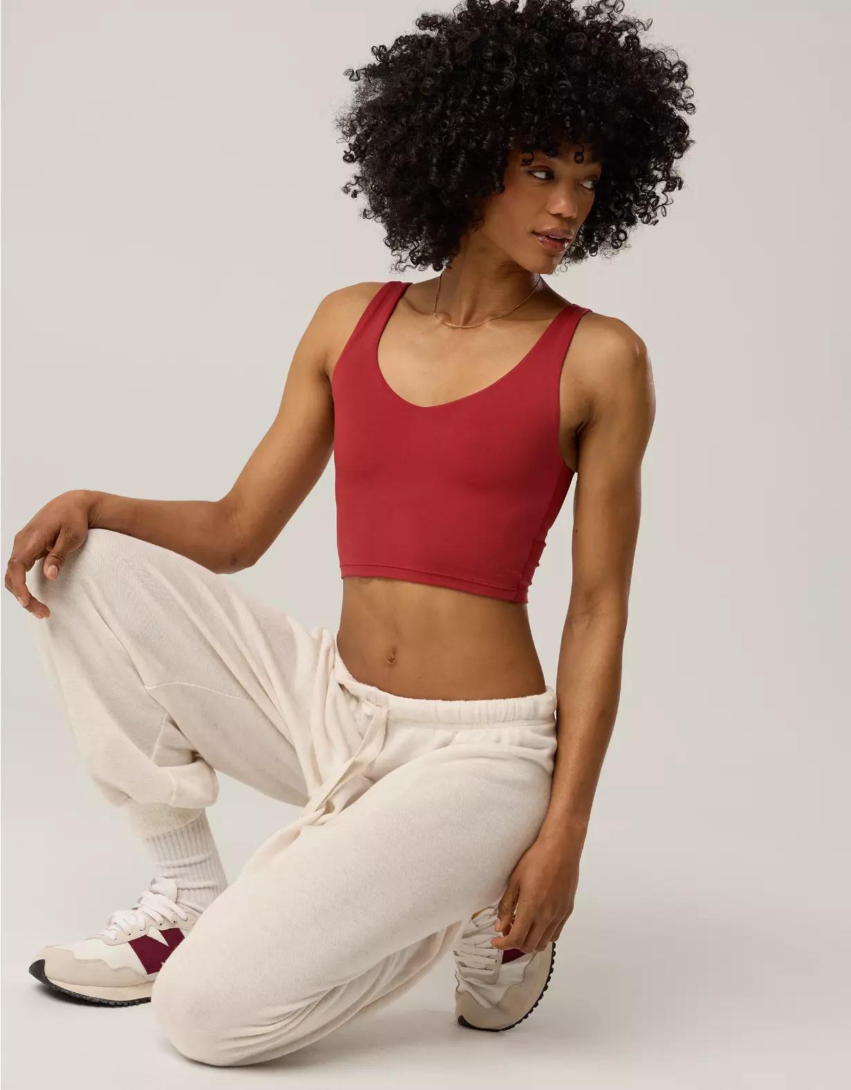 OFFLINE By Aerie Real Me Low Key Longline Sports Bra Product Image