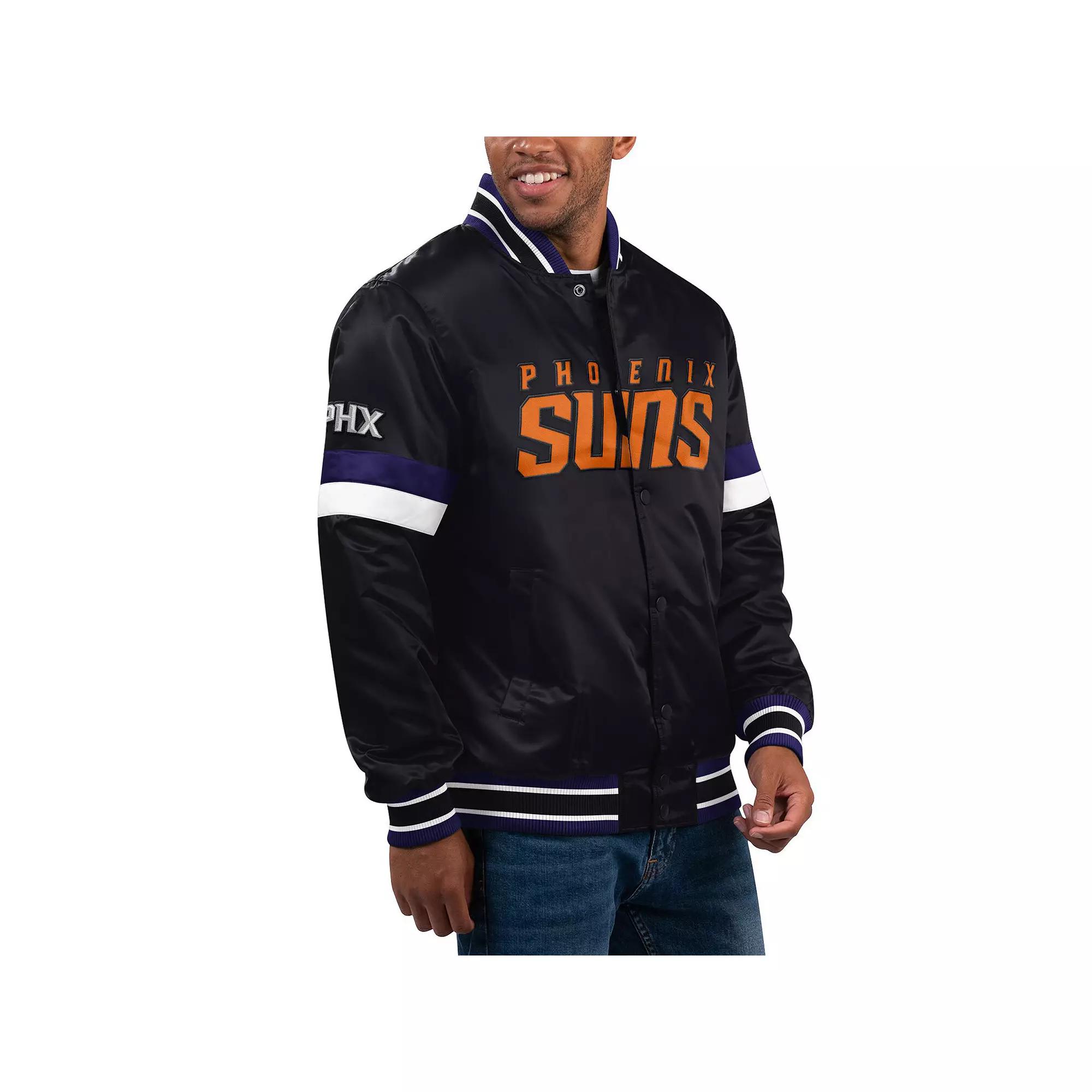 Men's Starter Black Phoenix Suns Home Game Satin Full-Snap Varsity Jacket,  Product Image