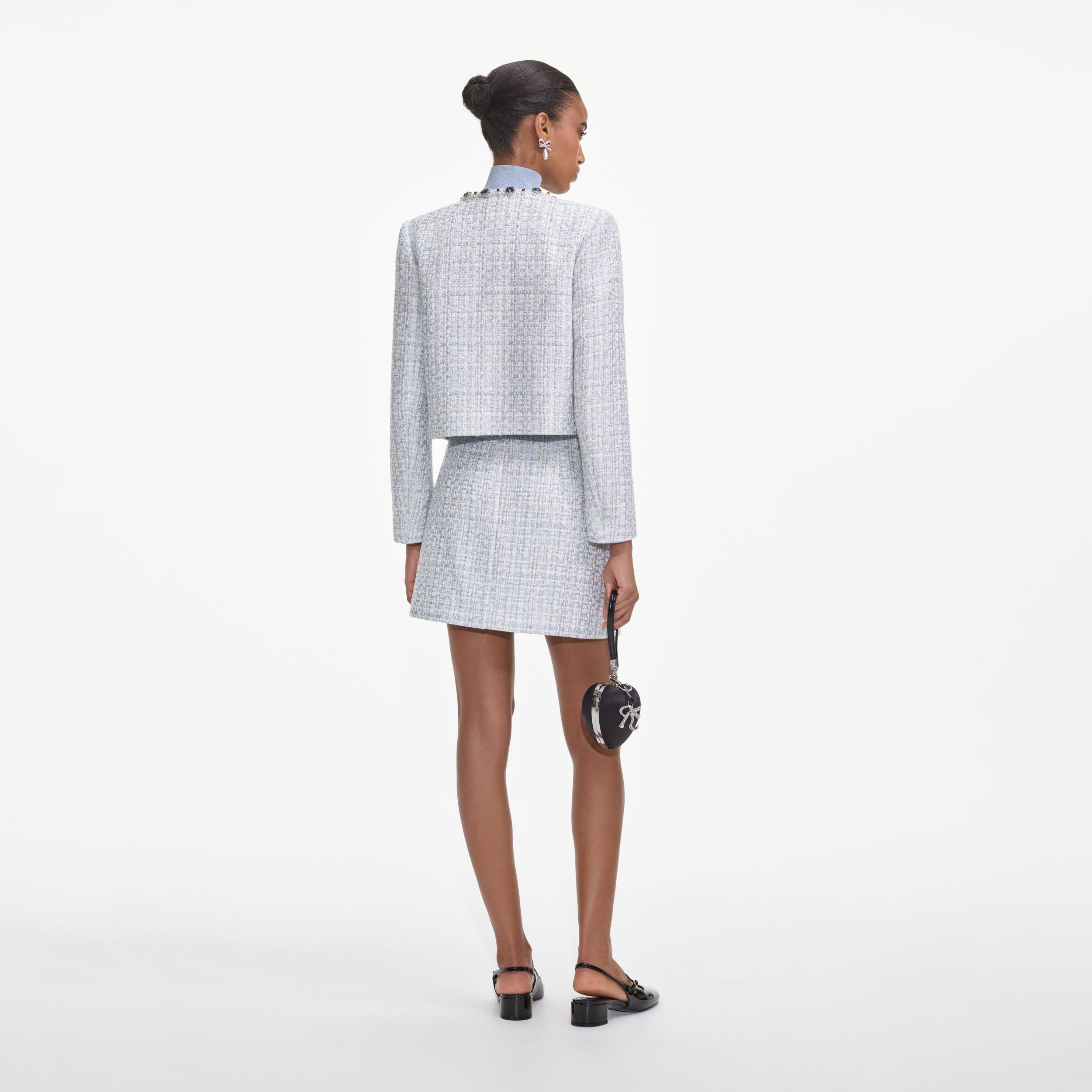 Blue Boucle Jacket Product Image