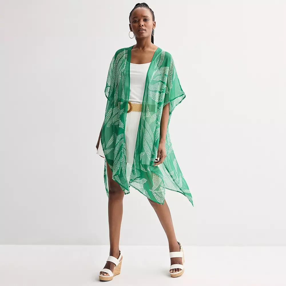 Women's Nine West Tropical Printed Topper, Black White Product Image