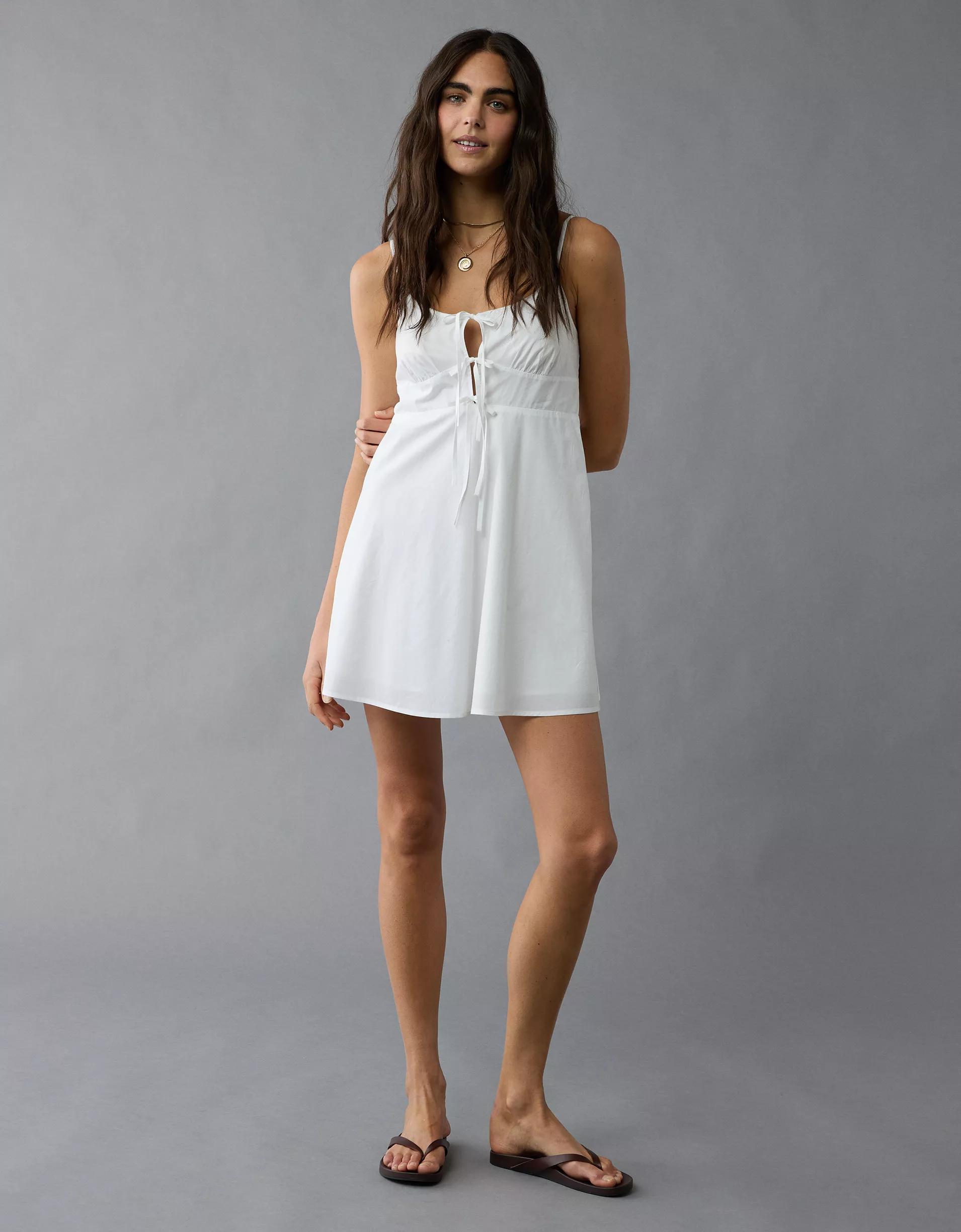 AE Tie Front Mini Dress Product Image