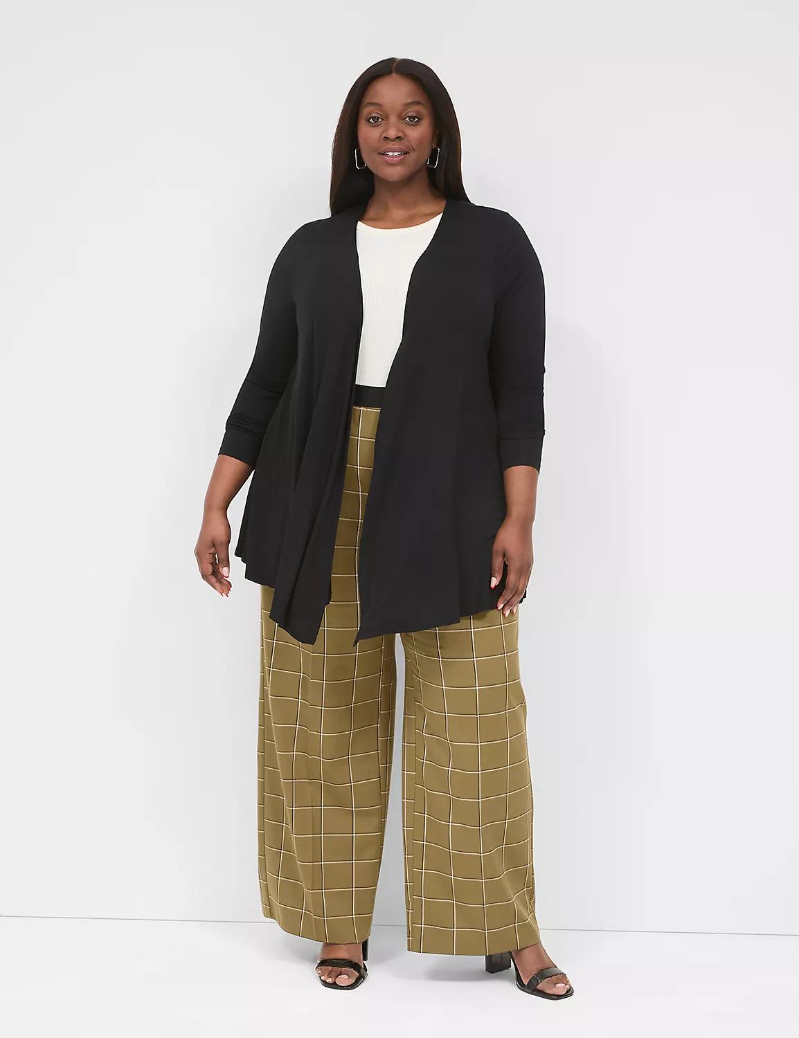Exposed Elastic-Waist Wide Leg Pant Product Image