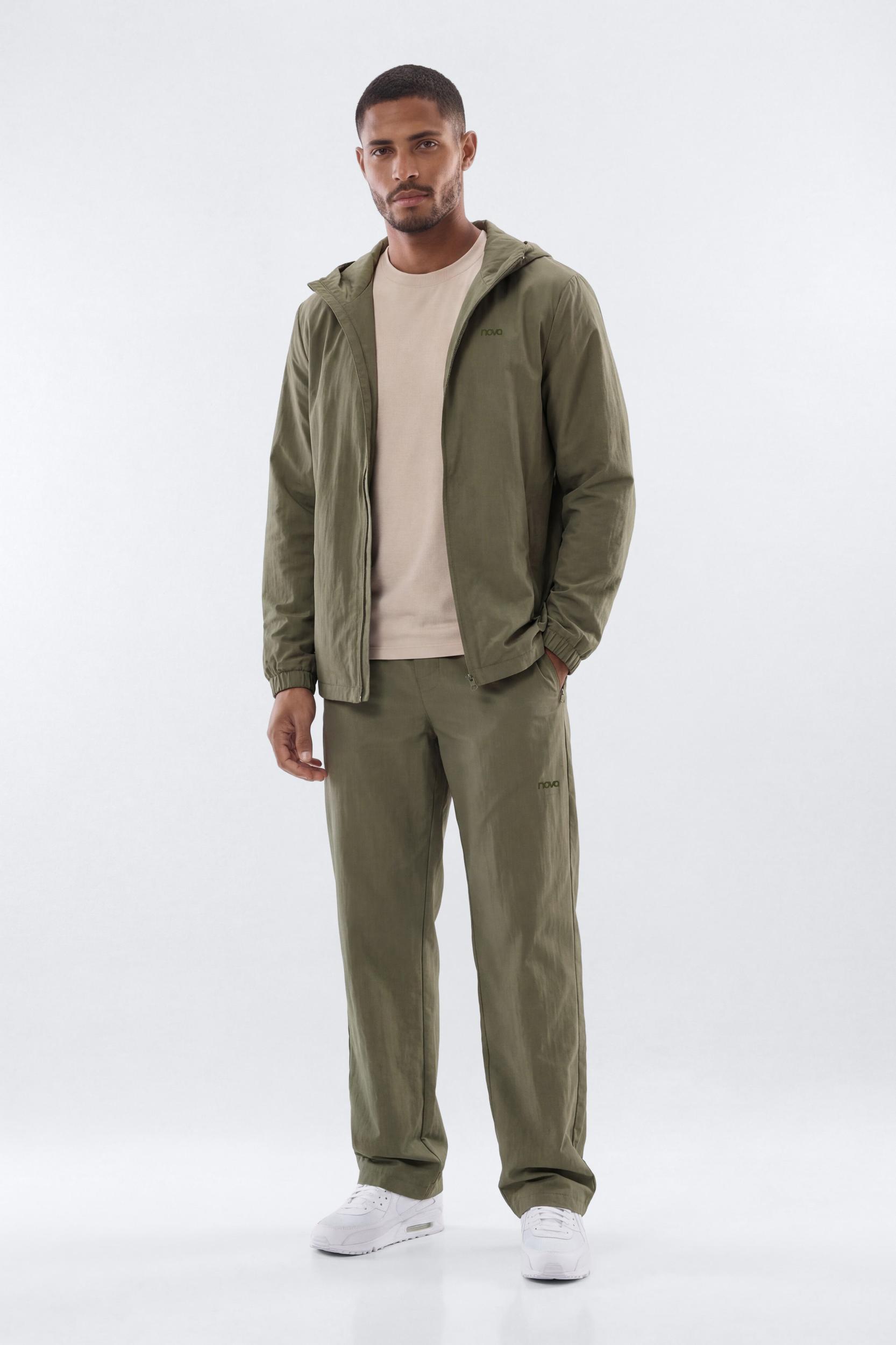 CoreNylon Hooded Full Zip Jacket - Moss Male Product Image