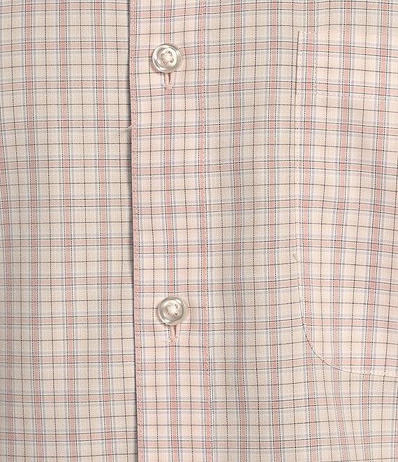 Gold Label Roundtree & Yorke Non-Iron Short Sleeve Small Plaid Poplin Sport Shirt Product Image