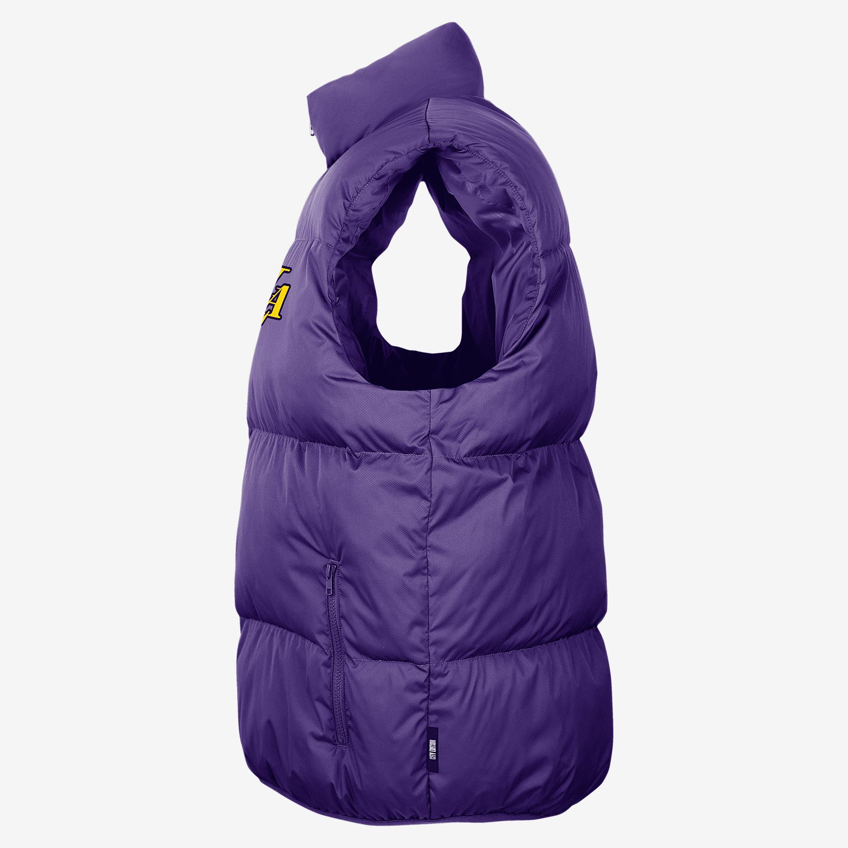 Los Angeles Lakers City Edition Nike Men's NBA Puffer Vest Product Image