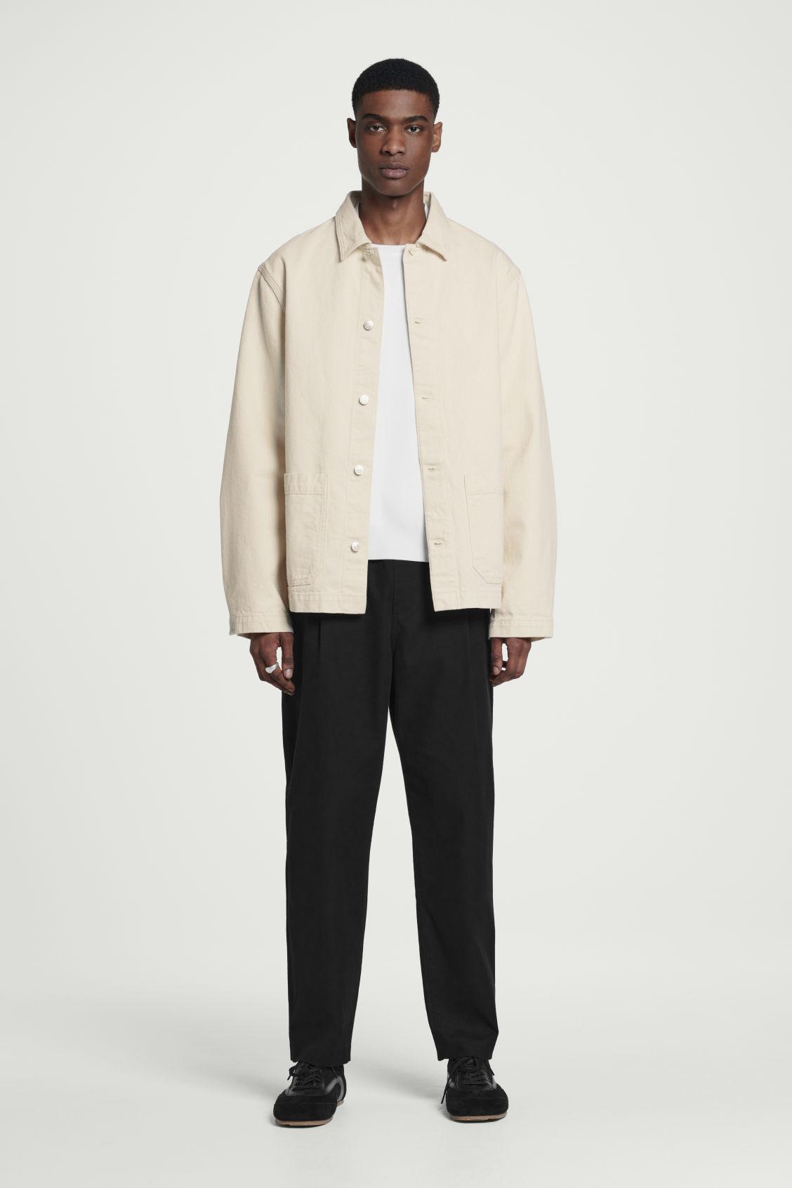 RELAXED CHAINSTITCHED DENIM OVERSHIRT Product Image