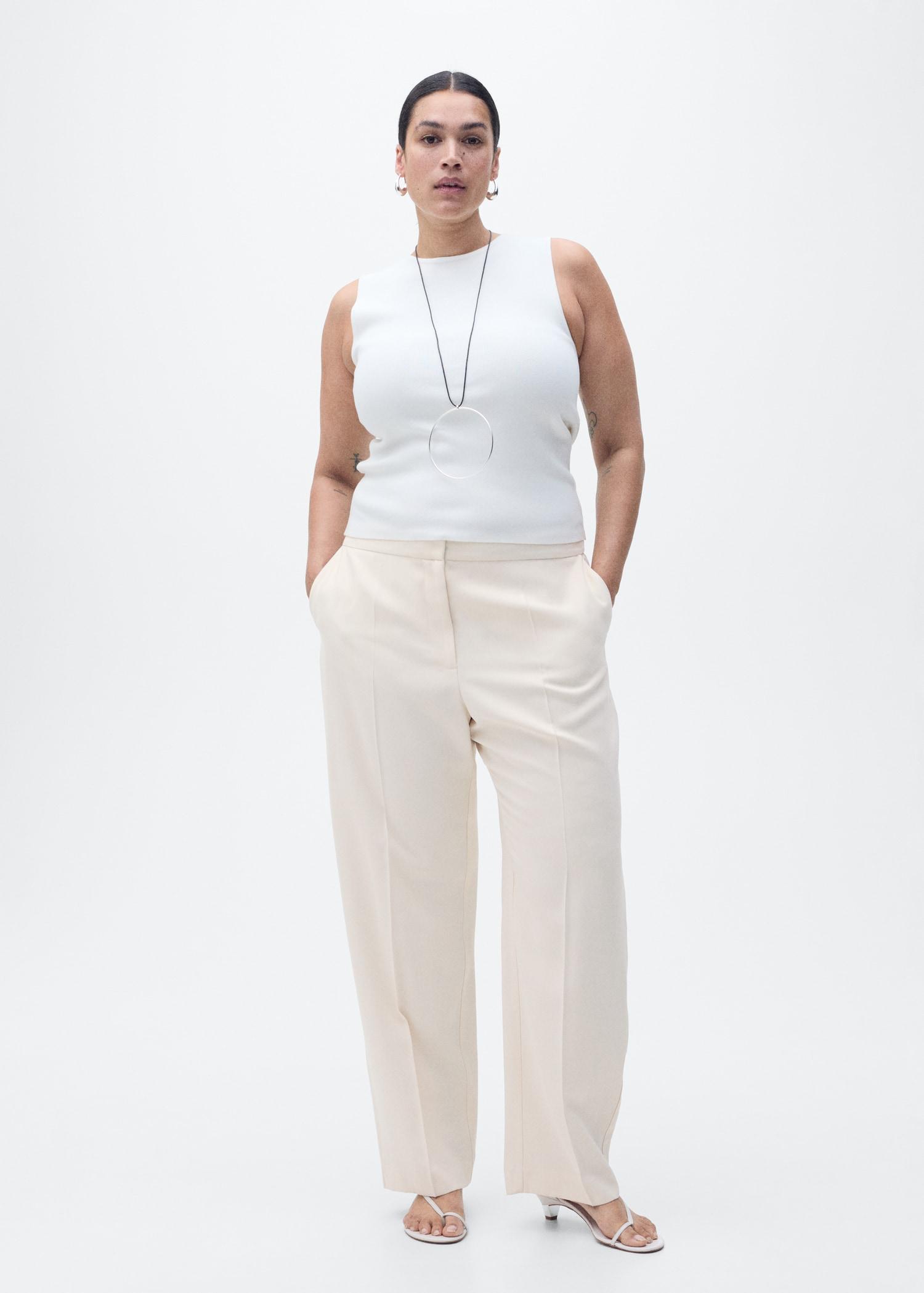 Straight suit trousers - Women | MANGO USA Product Image