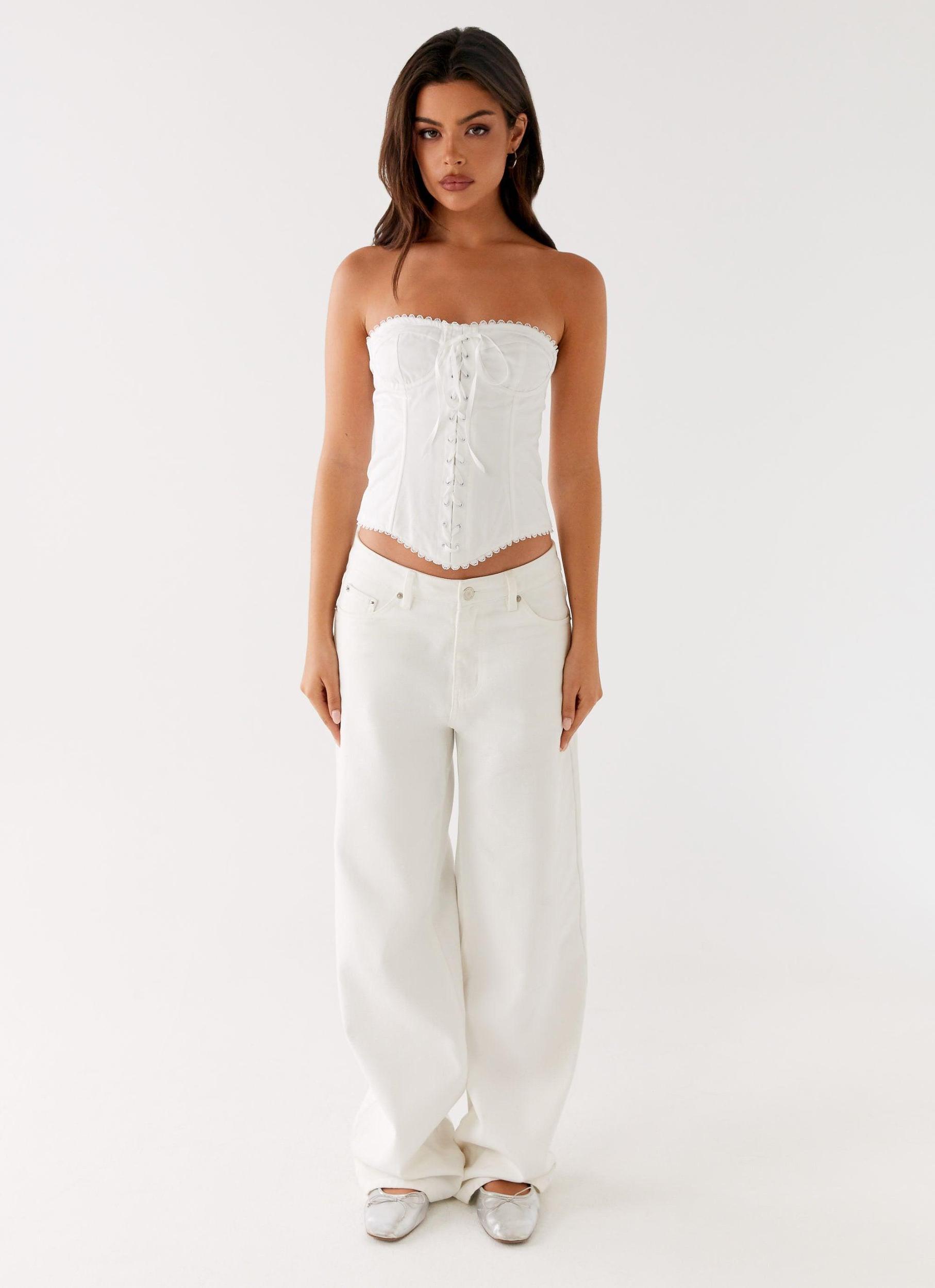 Tory Bustier Top - Ivory Product Image