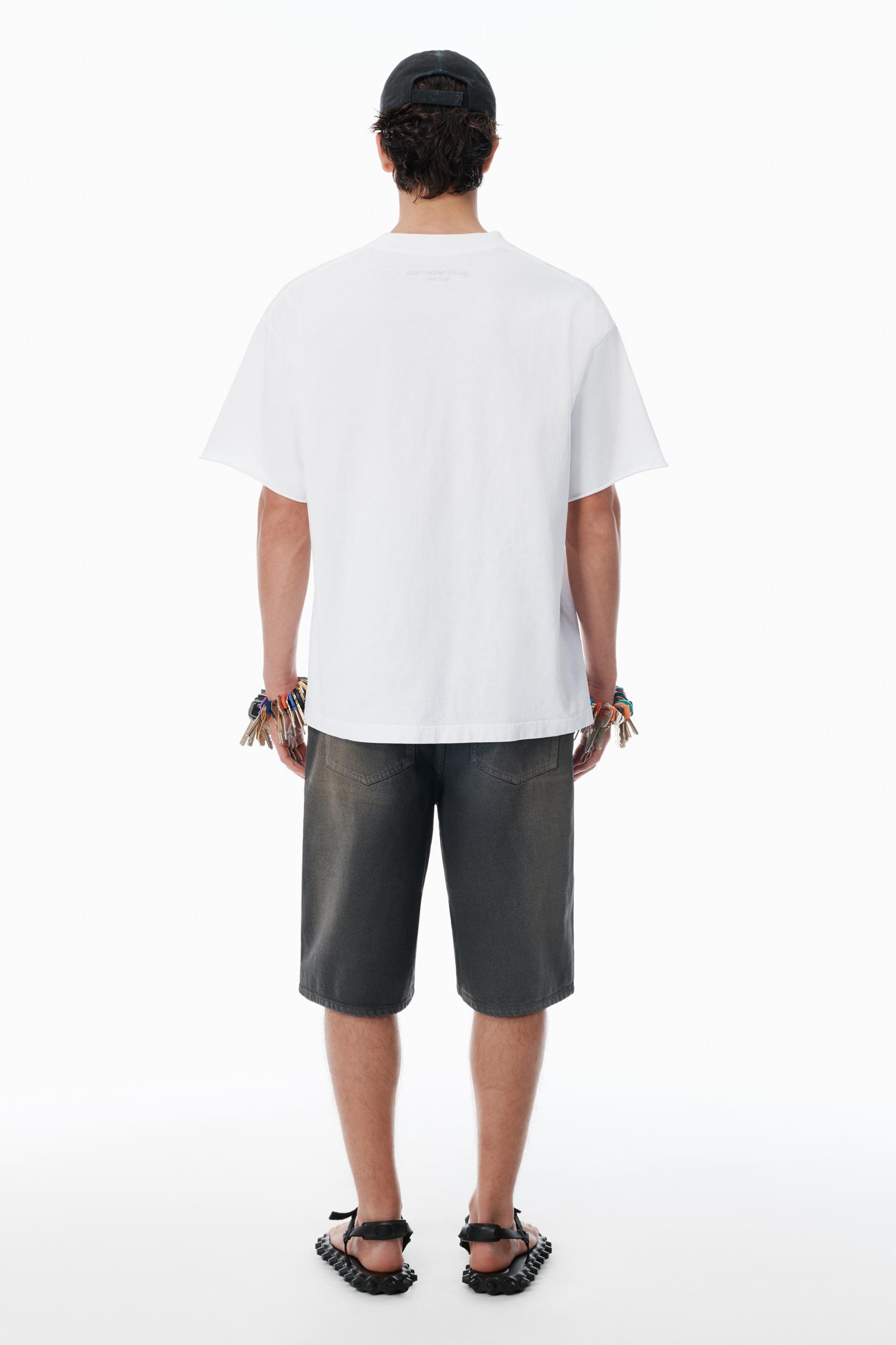 White Cotton Logo T-shirt  Product Image