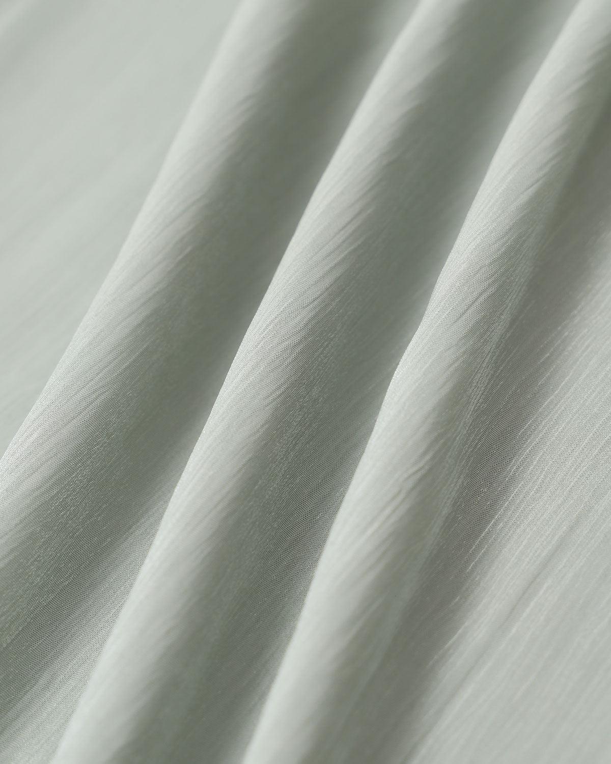 Green Flowy Pleated Midi Skirt Product Image