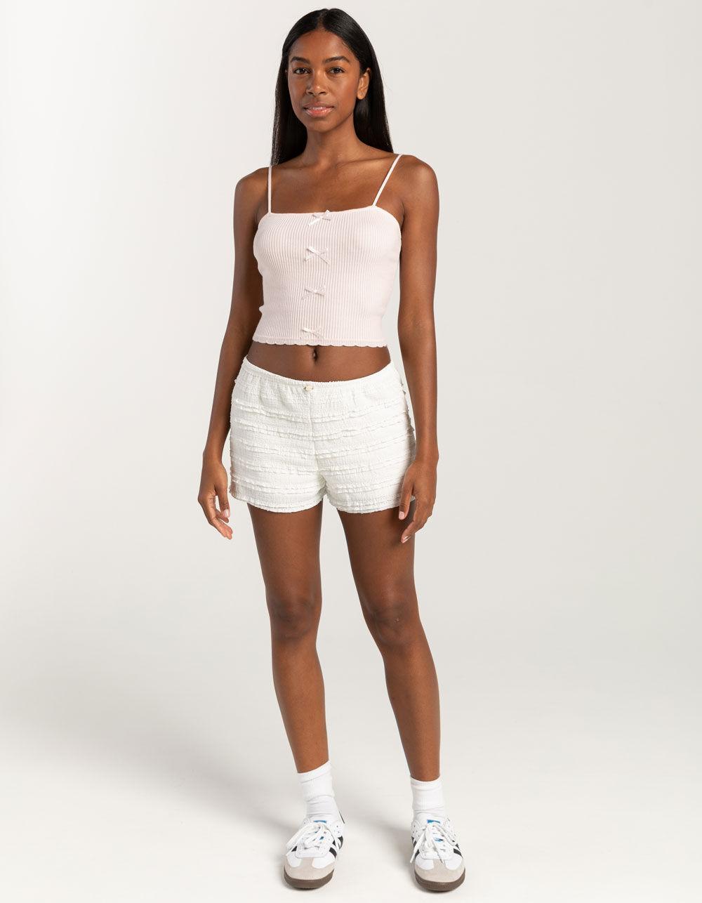 FULL TILT Ribbon Womens Rib Cami - PINK Product Image