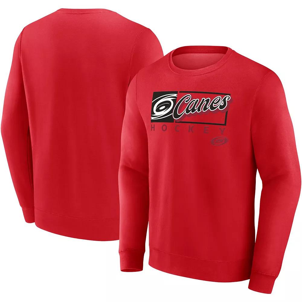 Men's Fanatics Branded Red Chicago Blackhawks Focus Fleece Pullover Sweatshirt,  Product Image
