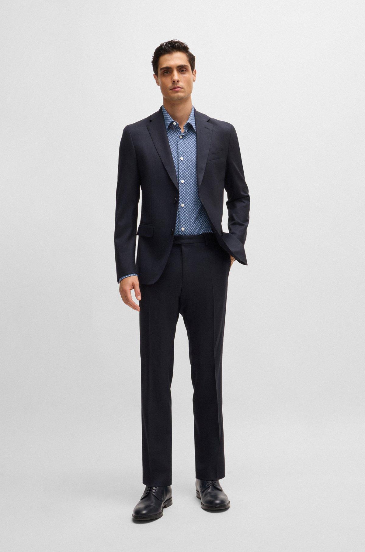 Slim-fit shirt in printed performance-stretch jersey Product Image