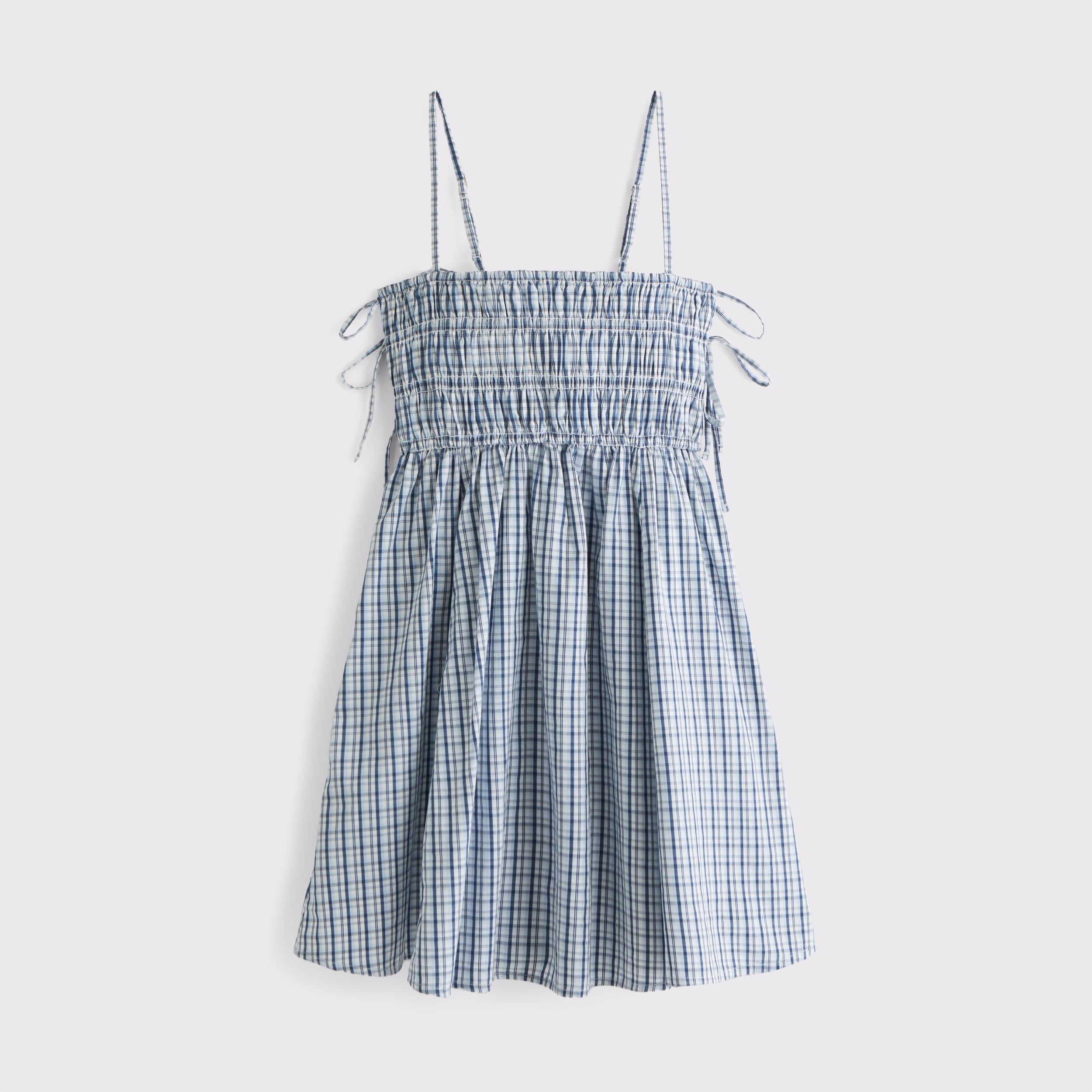 Smocked Babydoll Tie Mini Dress Product Image