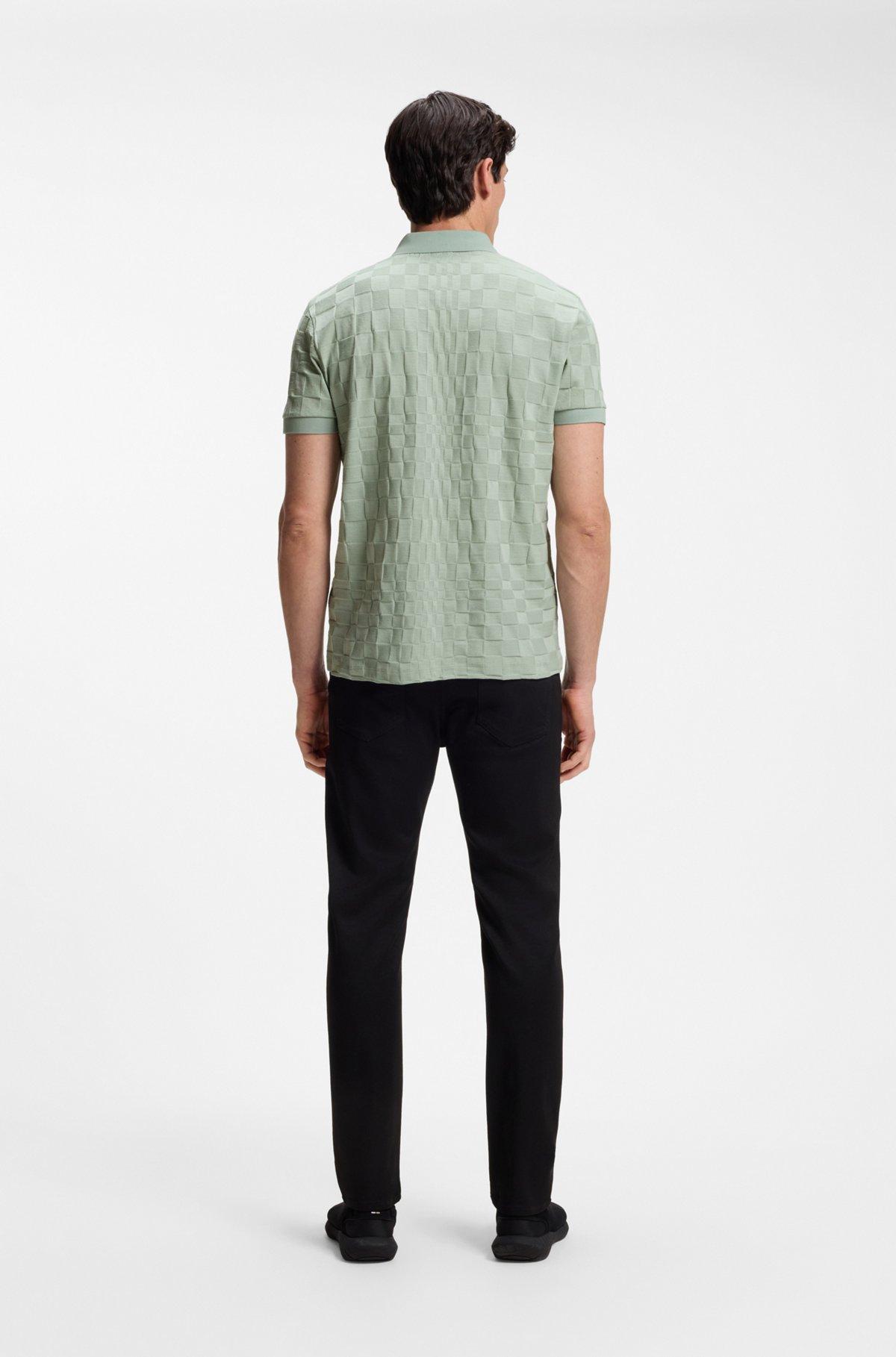 Porsche x BOSS polo shirt in jacquard-patterned cotton Product Image