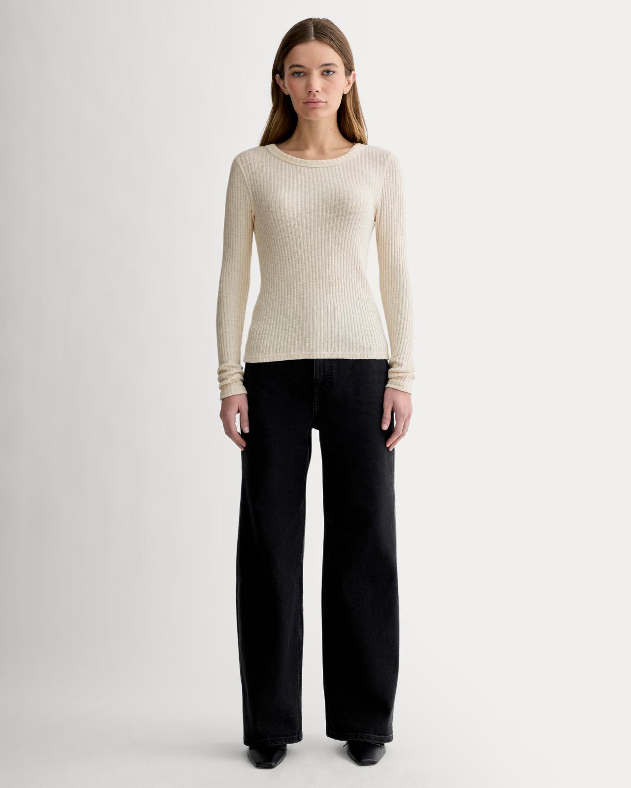 Womens Cozy Rib Long-Sleeve Tee Sweater by Everlane Product Image