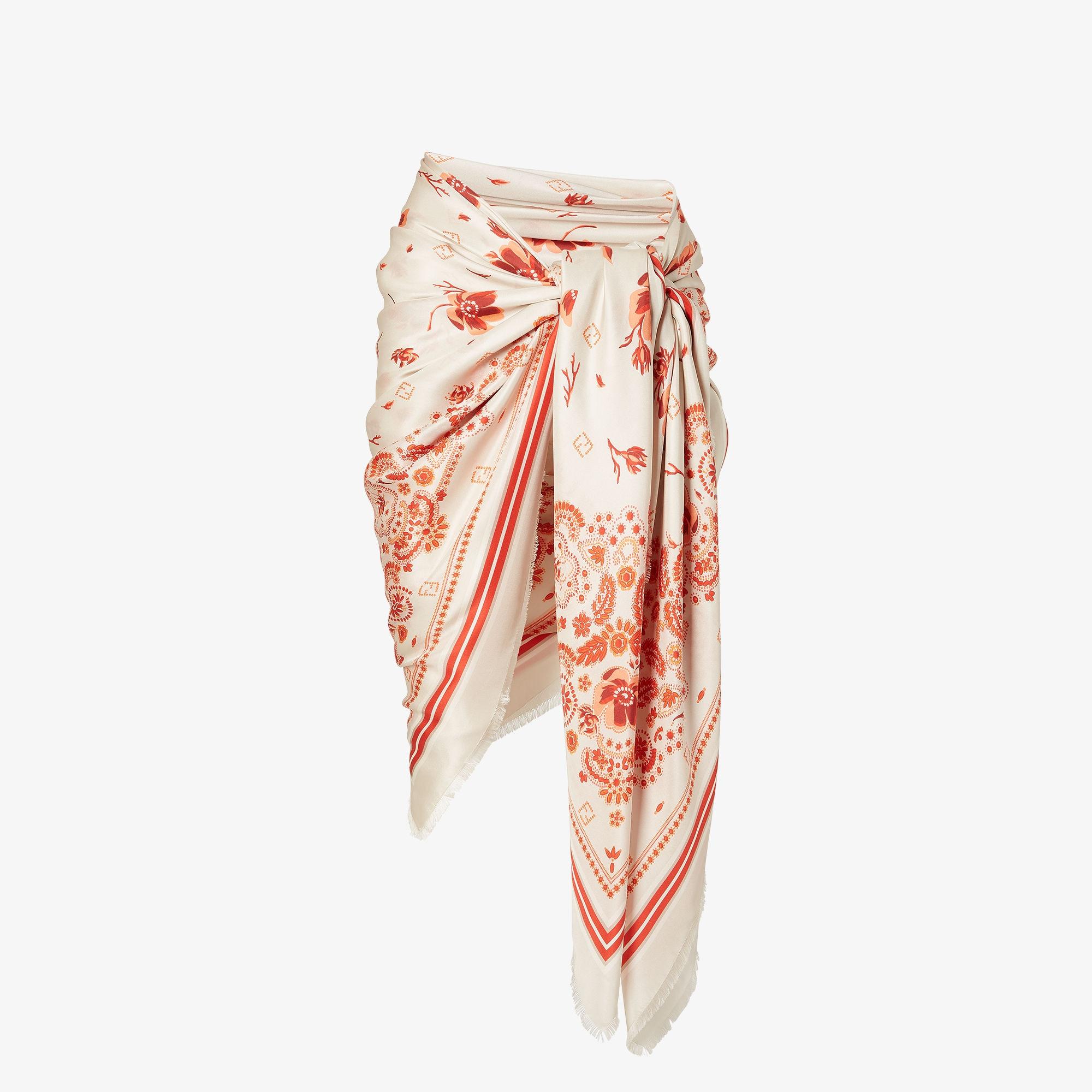 Fendi PareoIvory silk Coral Bandana pareo Product Image