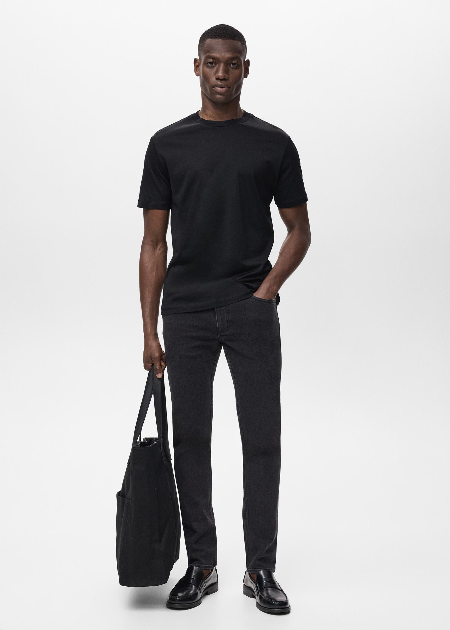 Slim fit black Jan jeans - Men | MANGO USA Product Image
