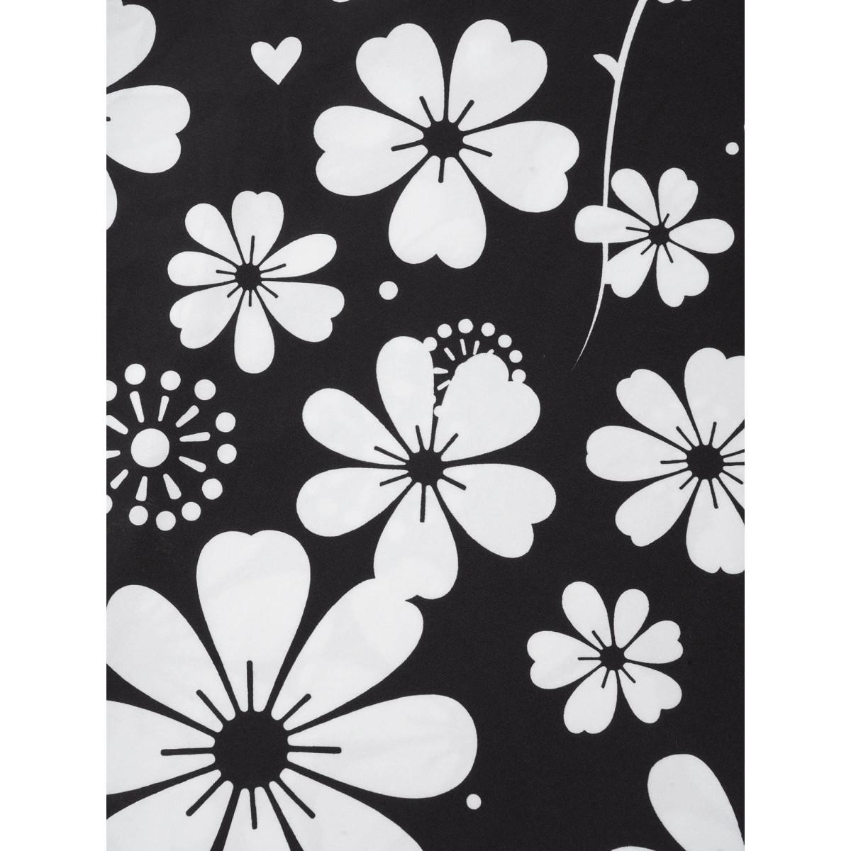 Plus Size V-Neck Floral Print Flared Sleeve Dress Black Women Romantic Gathered V-neck Short sleeve Curvy BloomChic 30/6X Product Image