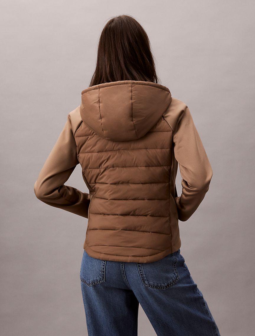 Mixed Media Puffer Jacket Product Image