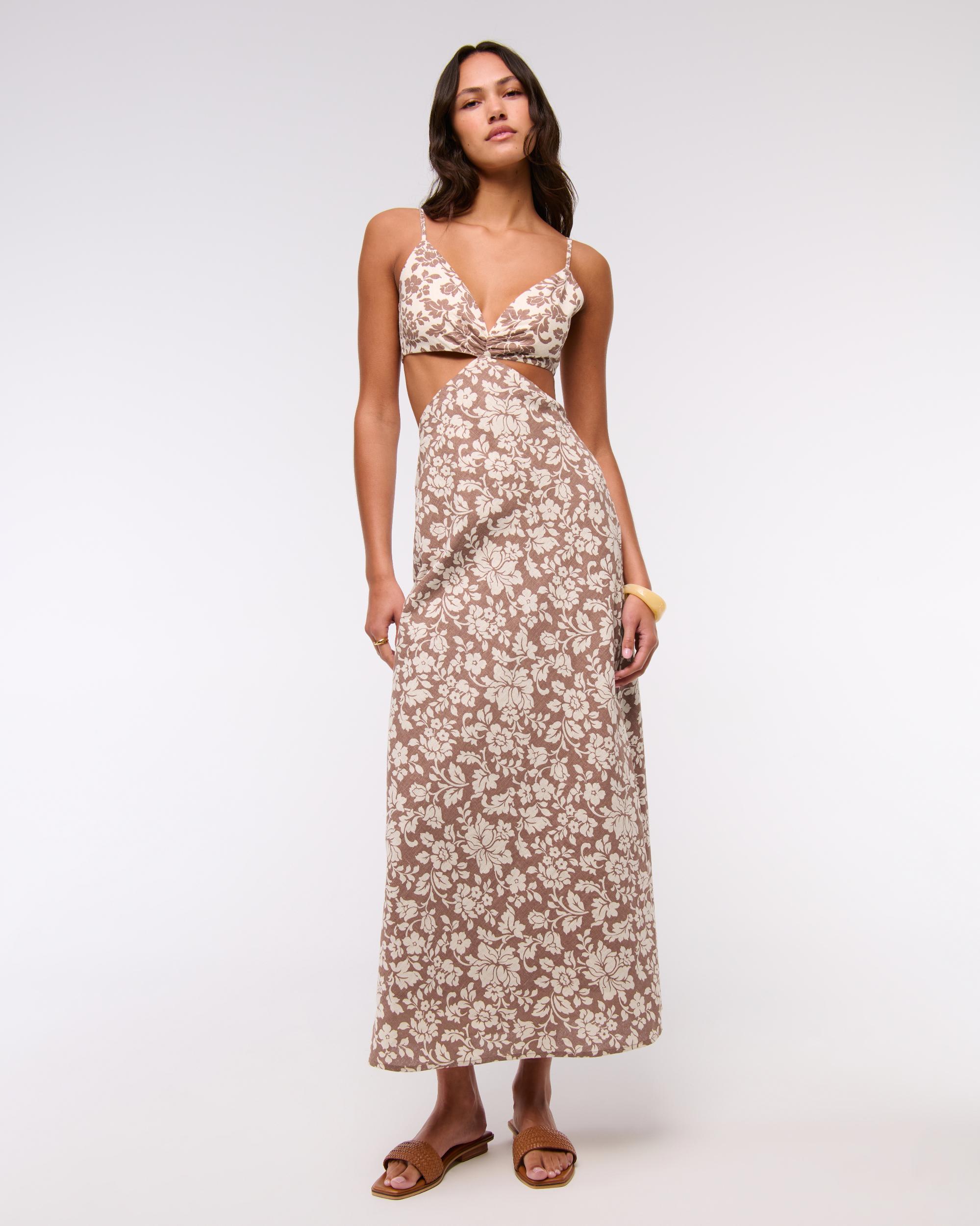 The A&F Julia Slip Cutout Maxi Dress Product Image