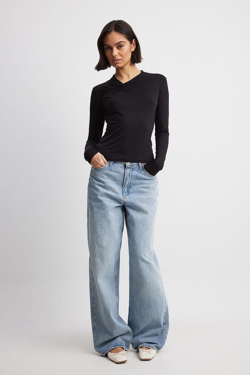 Long Sleeve Asymmetric Top Product Image