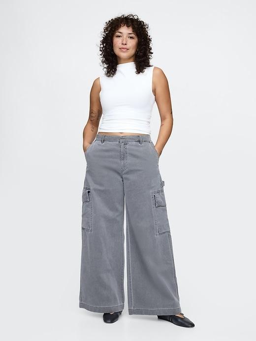 Mid Rise Cargo Baggy Khakis Product Image