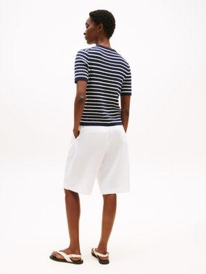 Short-Sleeve Cable Knit Cardigan Product Image