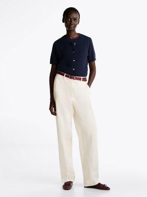 Mini Cable Knit Wool-Blend Cardigan Product Image