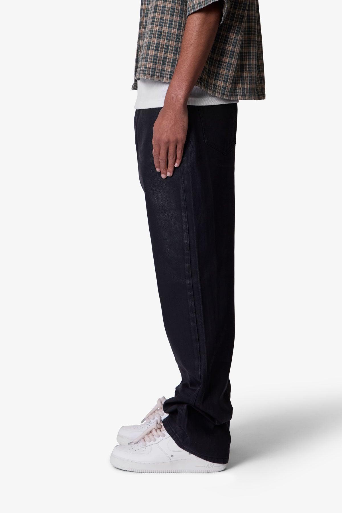 Waxed Ultra Baggy Denim - Black Product Image