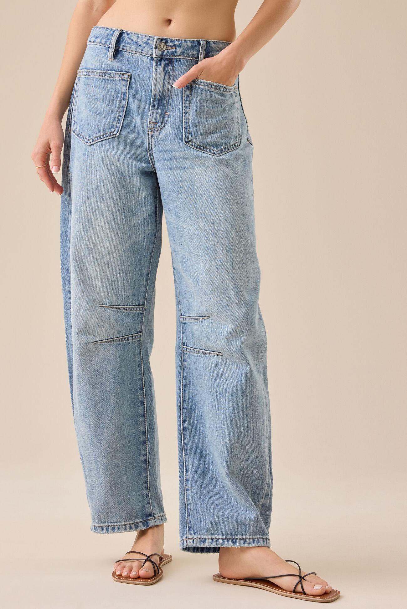 Jasper Mid Rise Barrel Jeans Product Image