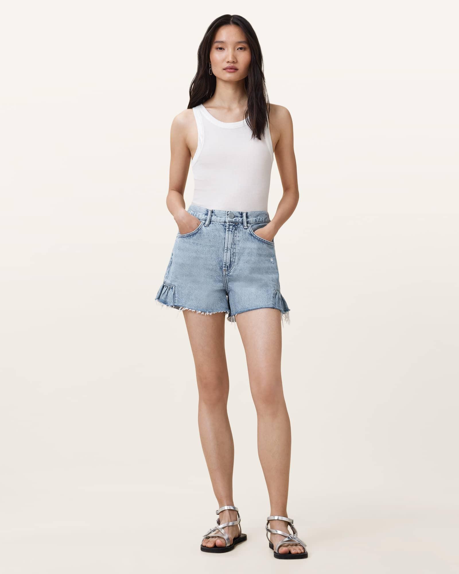 Eliana High Rise Denim Shorts Product Image